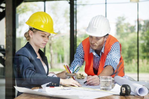 Architect Engineer Discussion Brainstorming Construction Concept Architect Engineer Discussion Brainstorming Construction Concept